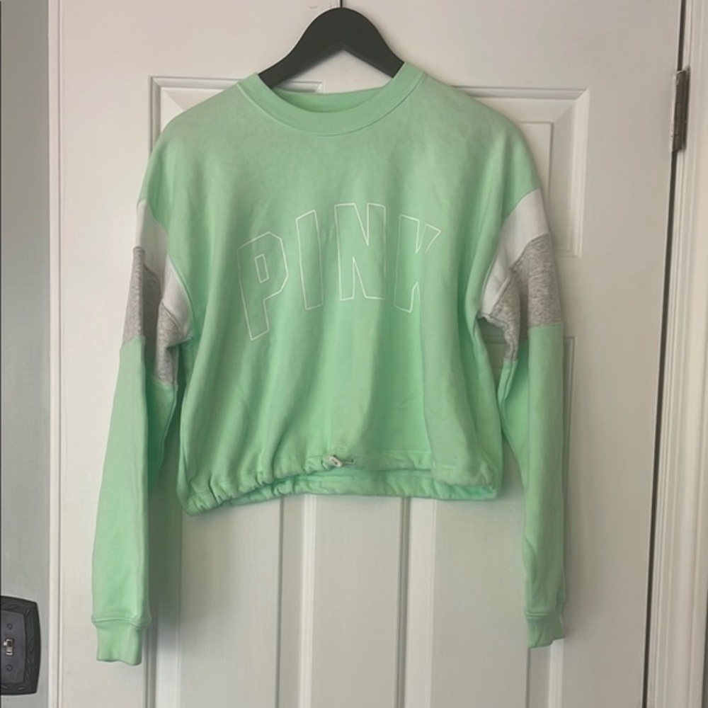 PINK Victoria's Secret Mint Green Sweatshirt